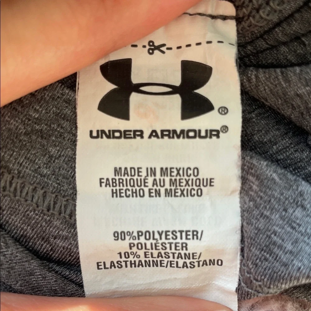 Under Armour Women's Heather Charcoal Grey Long Sleeve HeatGear Tee - Picture 3 of 5